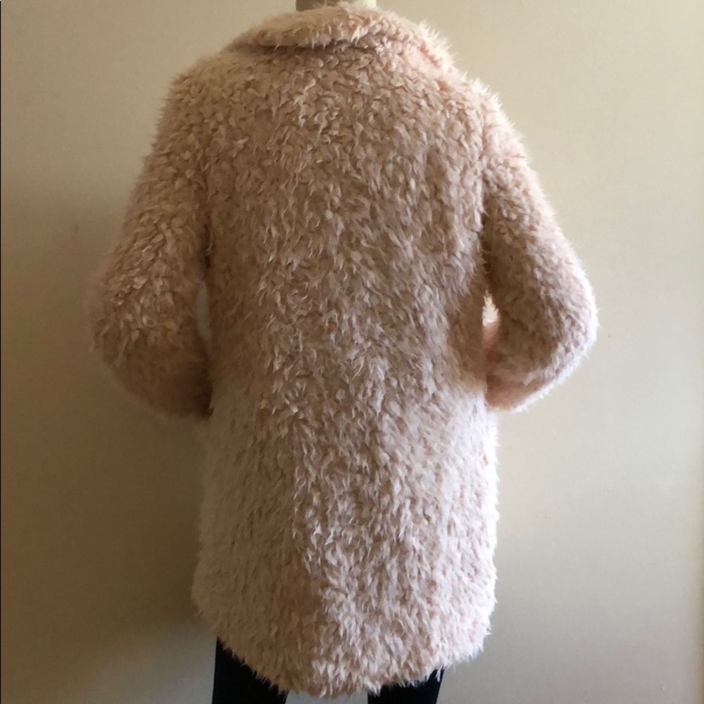 Last 1! BLUSH FAUX FUZZY PLUSH OPEN COAT! - Picture 8 of 8